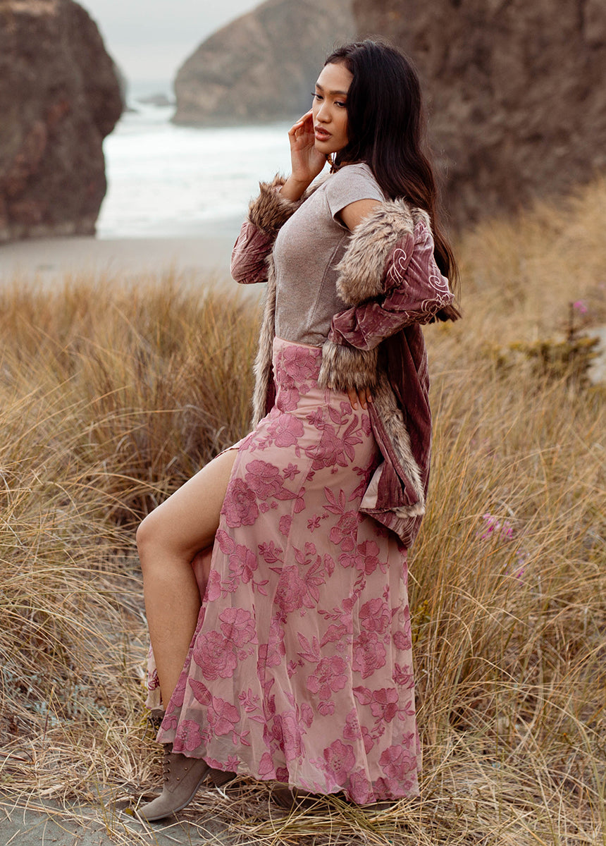 Allurah Skirt in Raisin-My Prom Time