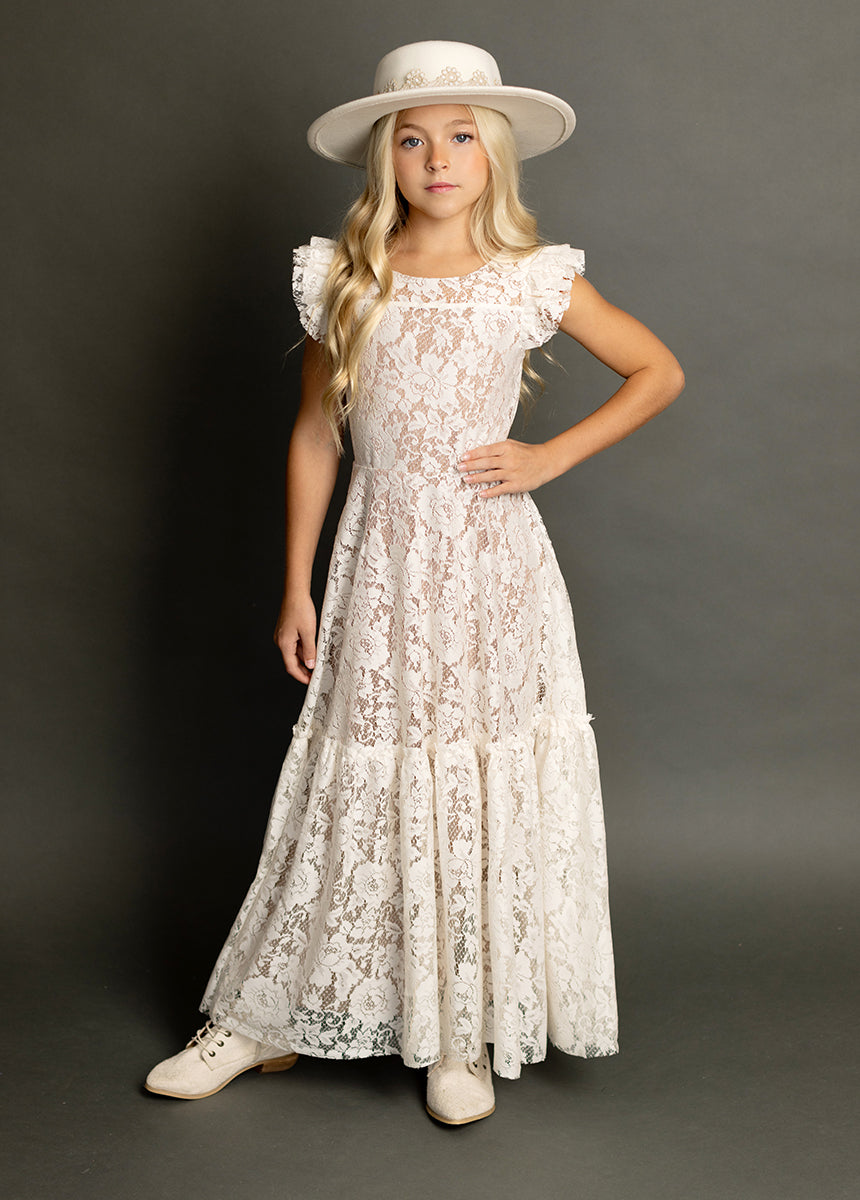 Angie Dress in Cream-My Prom Time