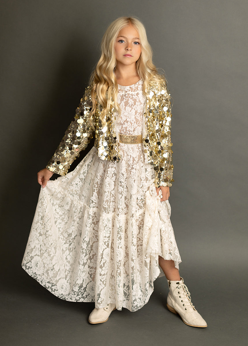 Angie Dress in Cream-My Prom Time