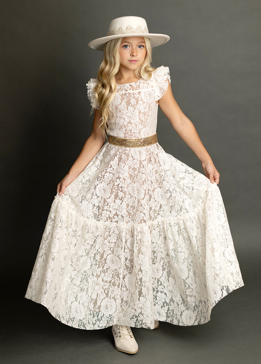 Angie Dress in Cream-My Prom Time