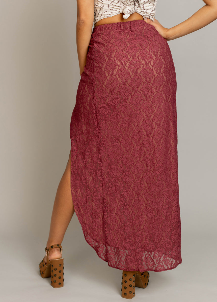 Anita Skirt in Deep Rose-My Prom Time