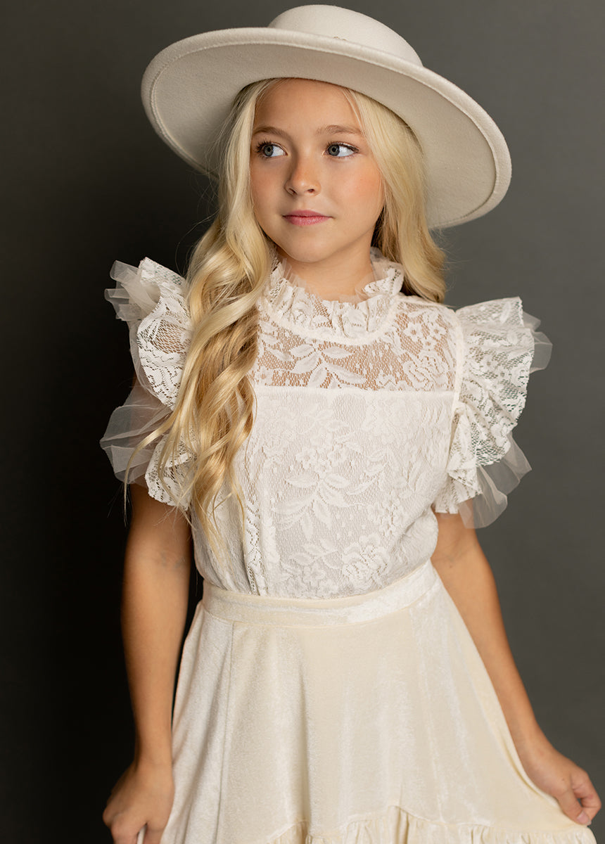 Anouk Top in Cream Lace-My Prom Time