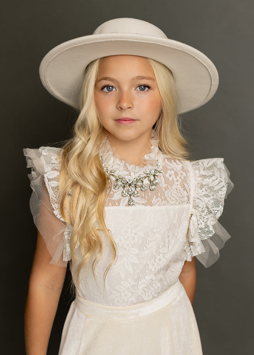 Anouk Top in Cream Lace-My Prom Time