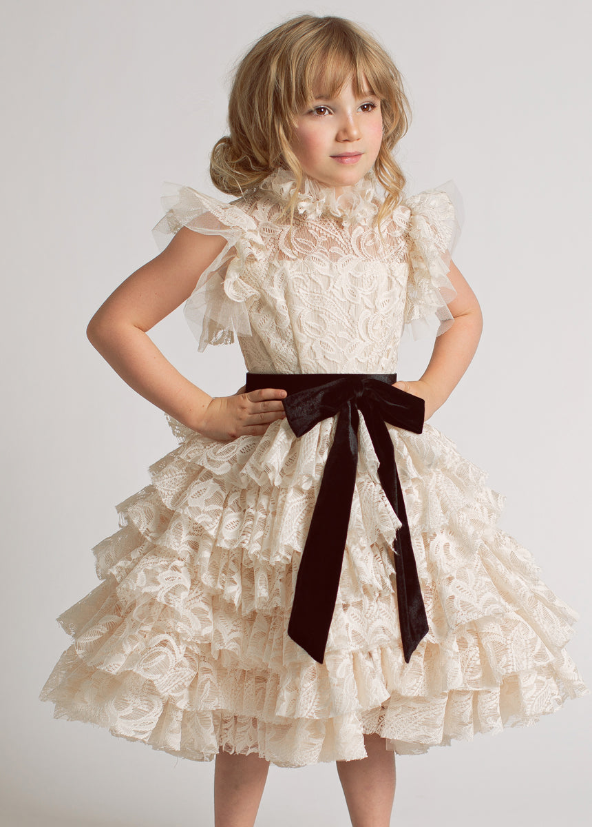 Anouk Petticoat Dress in Vintage Ivory-My Prom Time