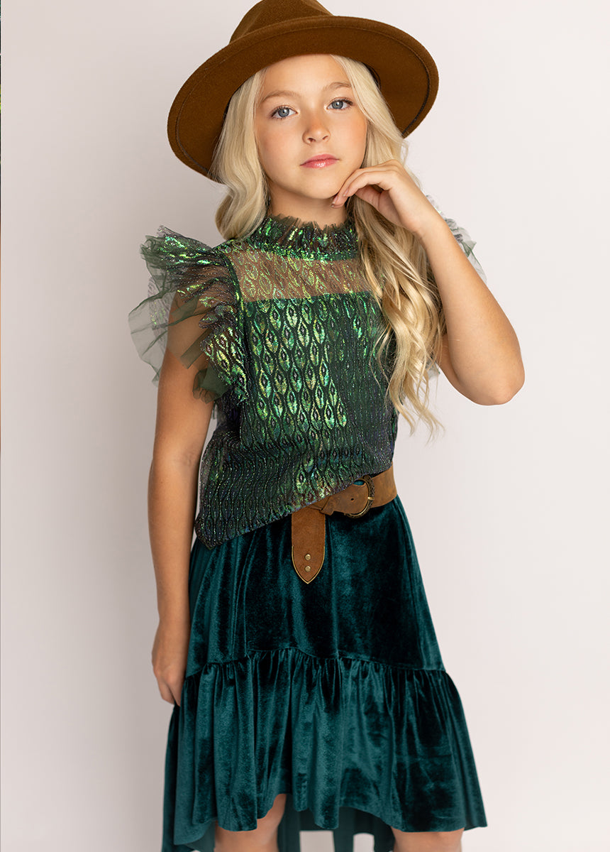 Anouk Top in Oil Slick Lace-My Prom Time