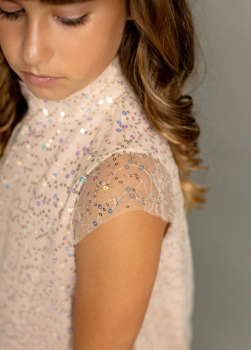 Ansel Dress in Blush Sequin-My Prom Time