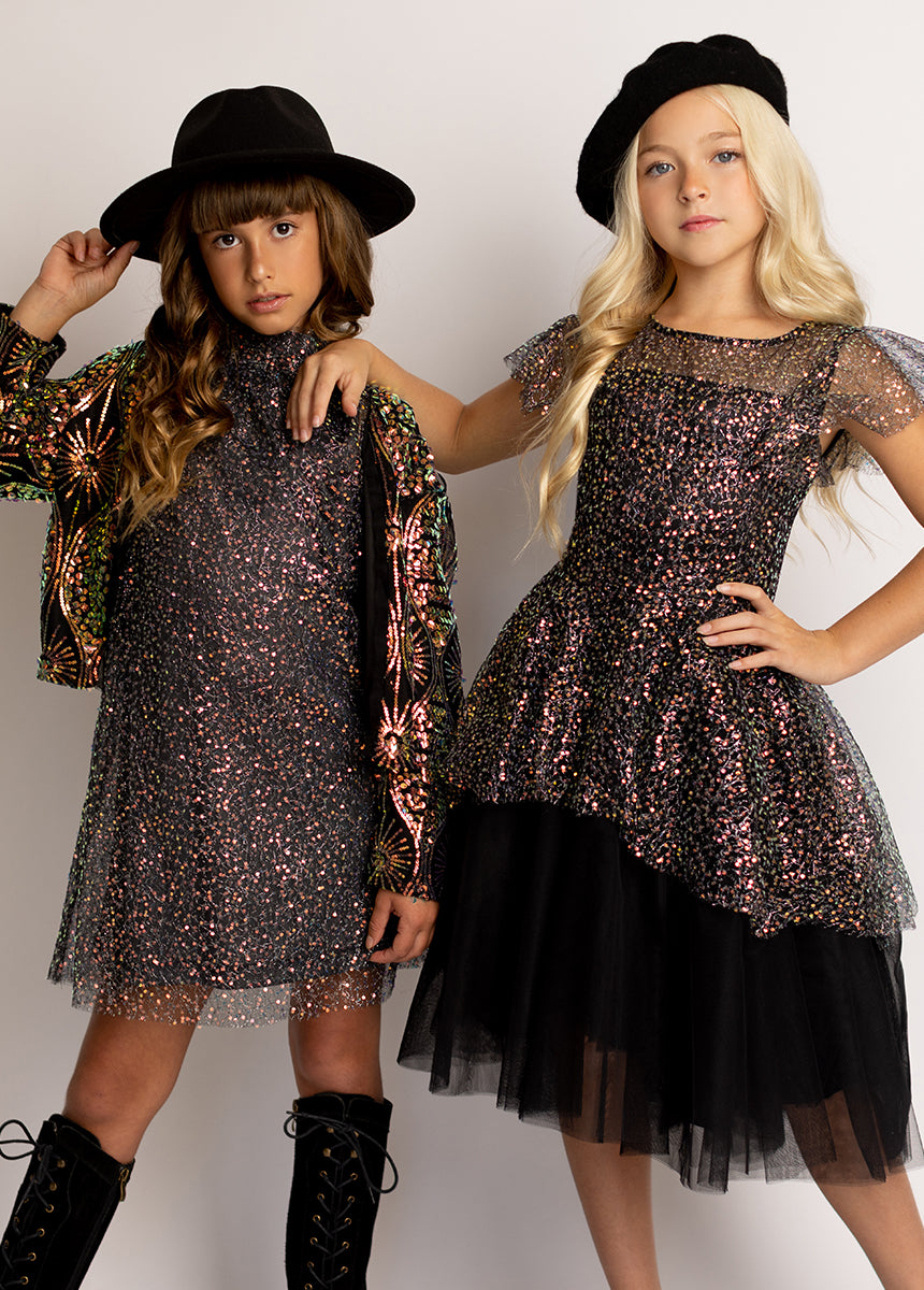 Ansel Dress in Black Sequin-My Prom Time