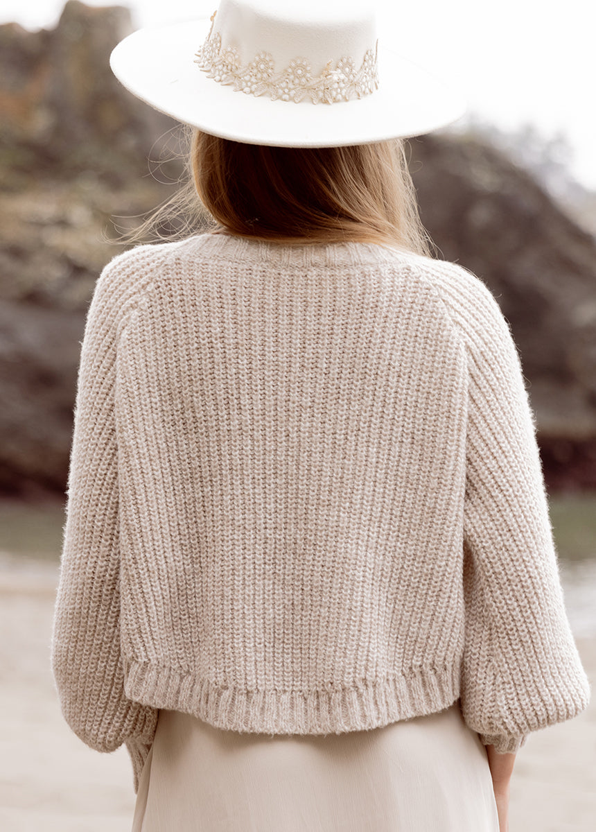 Minerva Cardigan in Ecru-My Prom Time