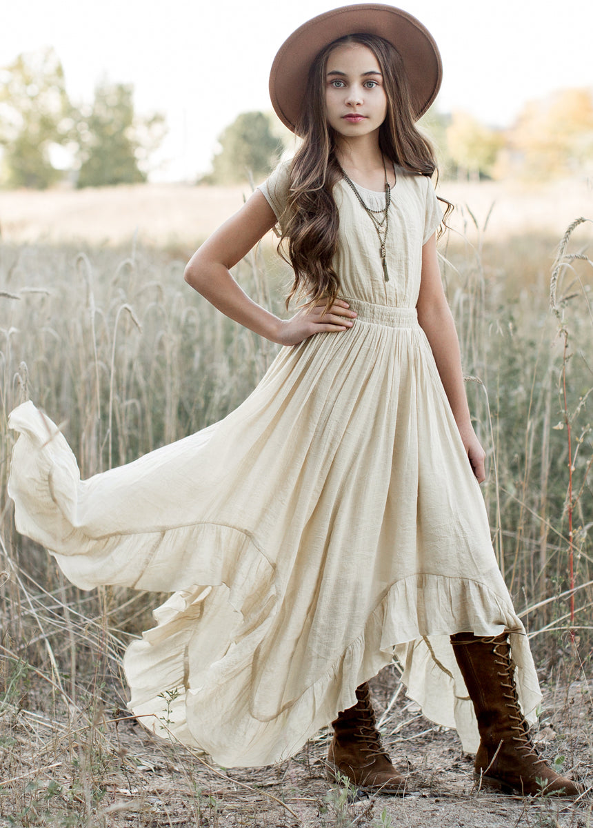 Briley Dress in Ecru-My Prom Time