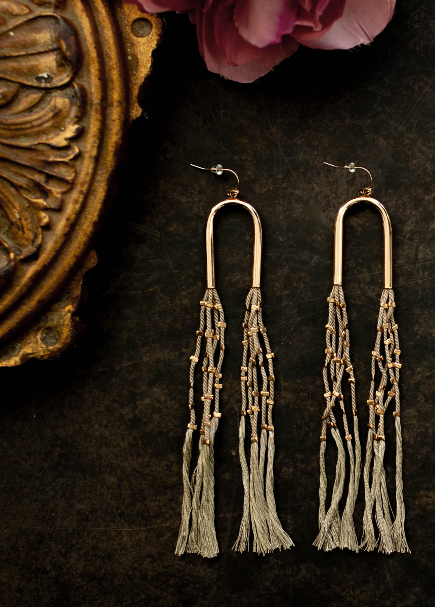 Cassio Earrings in Olive-My Prom Time