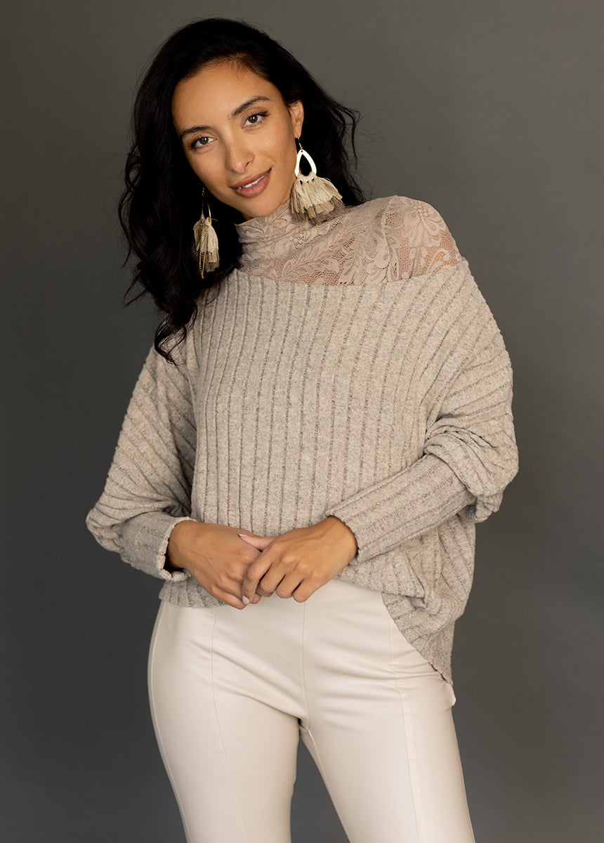 Ciara Top in Oat-My Prom Time