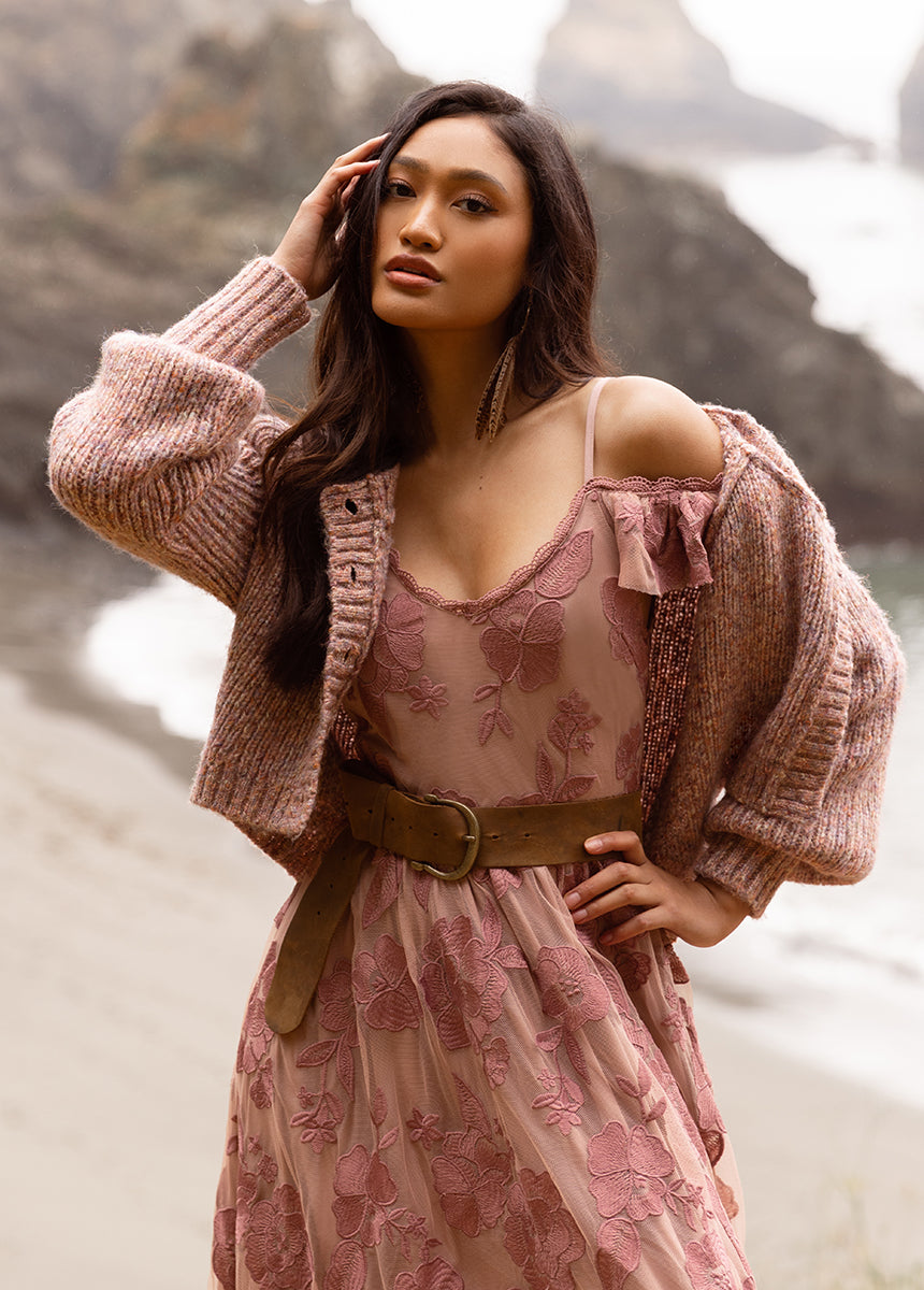 Minerva Cardigan in Warm-My Prom Time