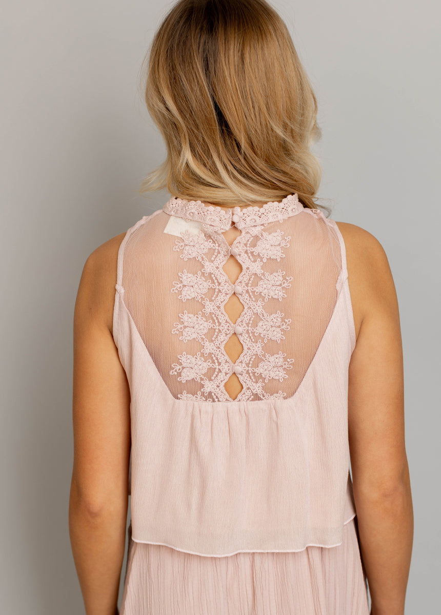 Delfina Top in Shell-My Prom Time