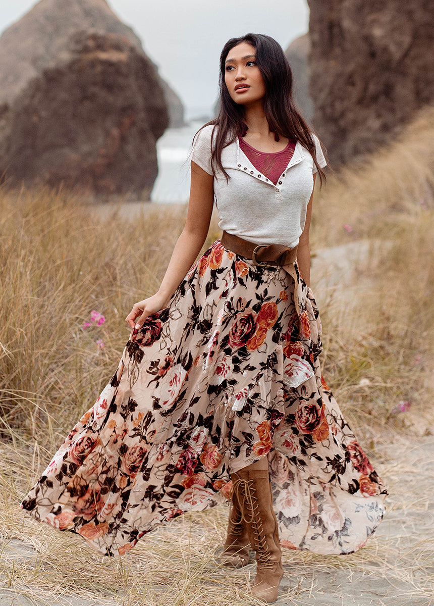 Devina Skirt in Cream-My Prom Time