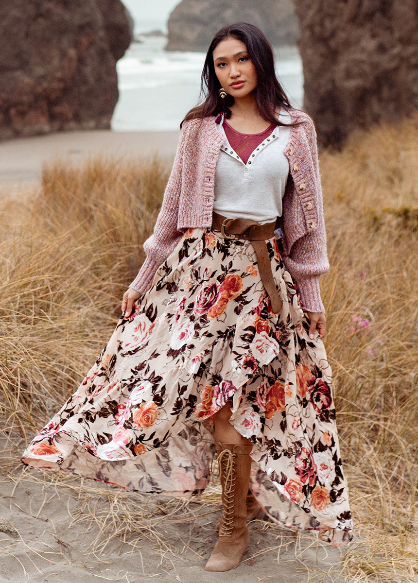 Devina Skirt in Cream-My Prom Time