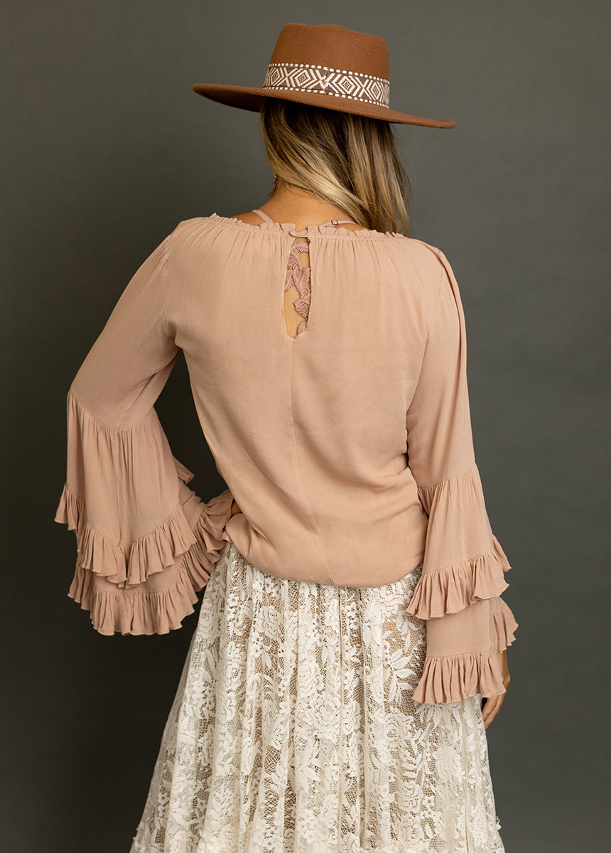 Devina Top in Dusty Rose-My Prom Time