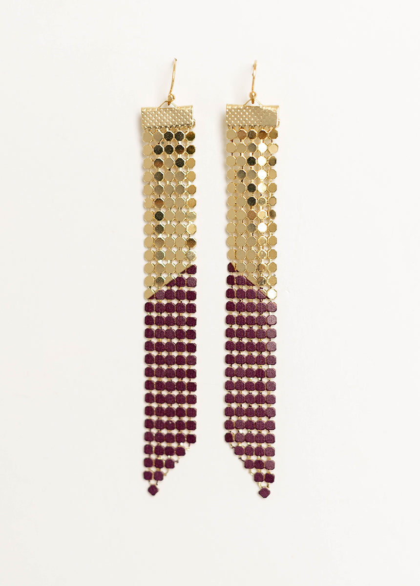 Emory Earrings in Plum-My Prom Time
