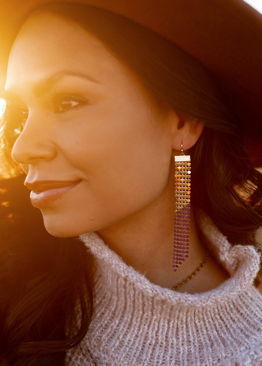 Emory Earrings in Plum-My Prom Time