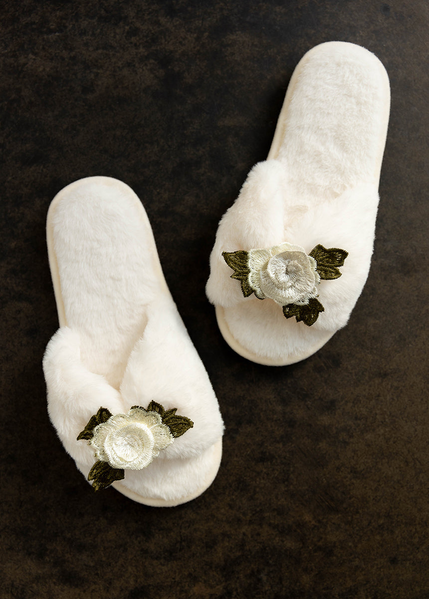Women's Fiona Slipper in Cream-My Prom Time