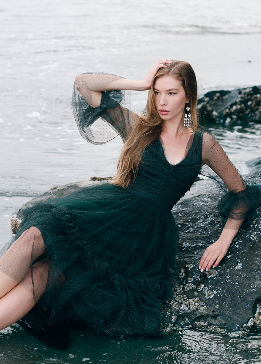 Haisley Impact Dress in Deep Spruce-My Prom Time