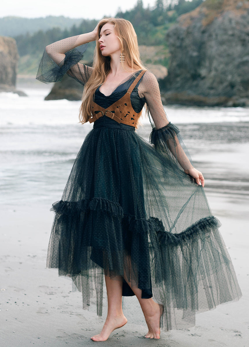 Haisley Impact Dress in Deep Spruce-My Prom Time