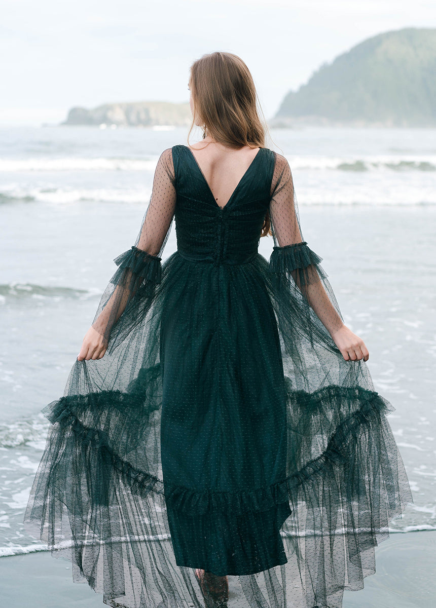 Haisley Impact Dress in Deep Spruce-My Prom Time