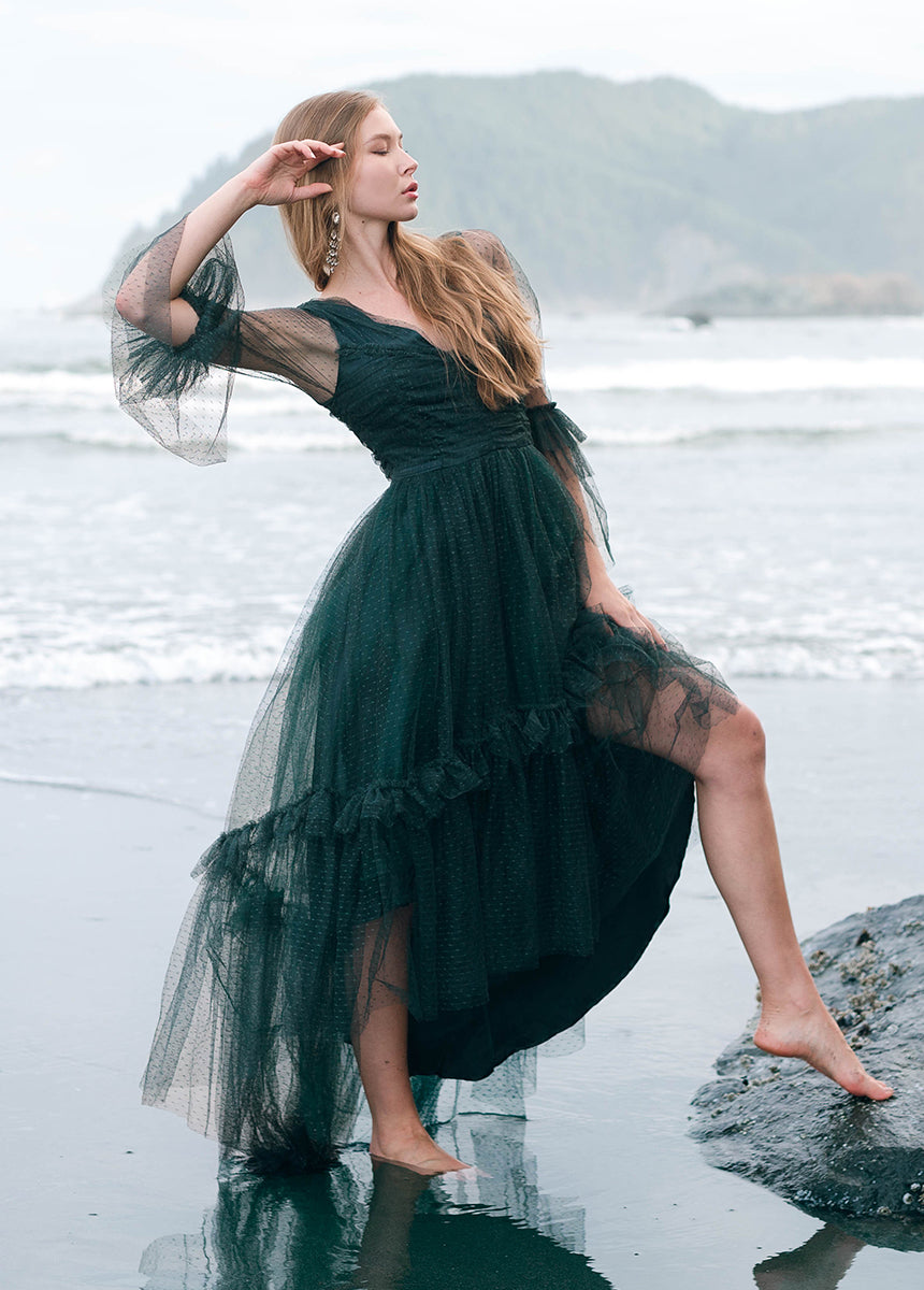 Haisley Impact Dress in Deep Spruce-My Prom Time