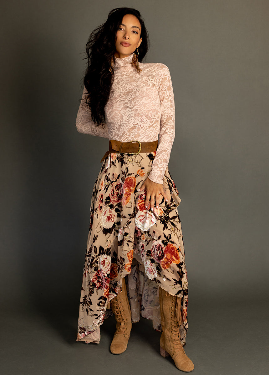 Devina Skirt in Cream-My Prom Time