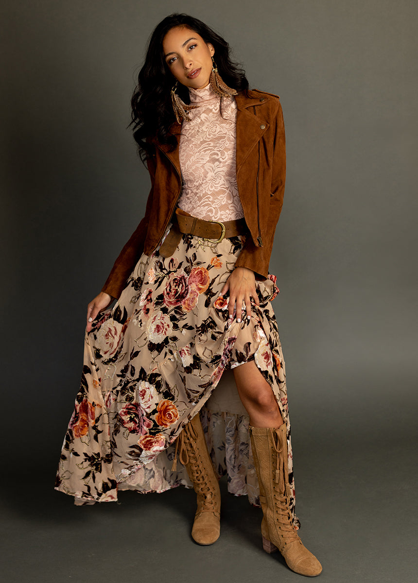 Devina Skirt in Cream-My Prom Time