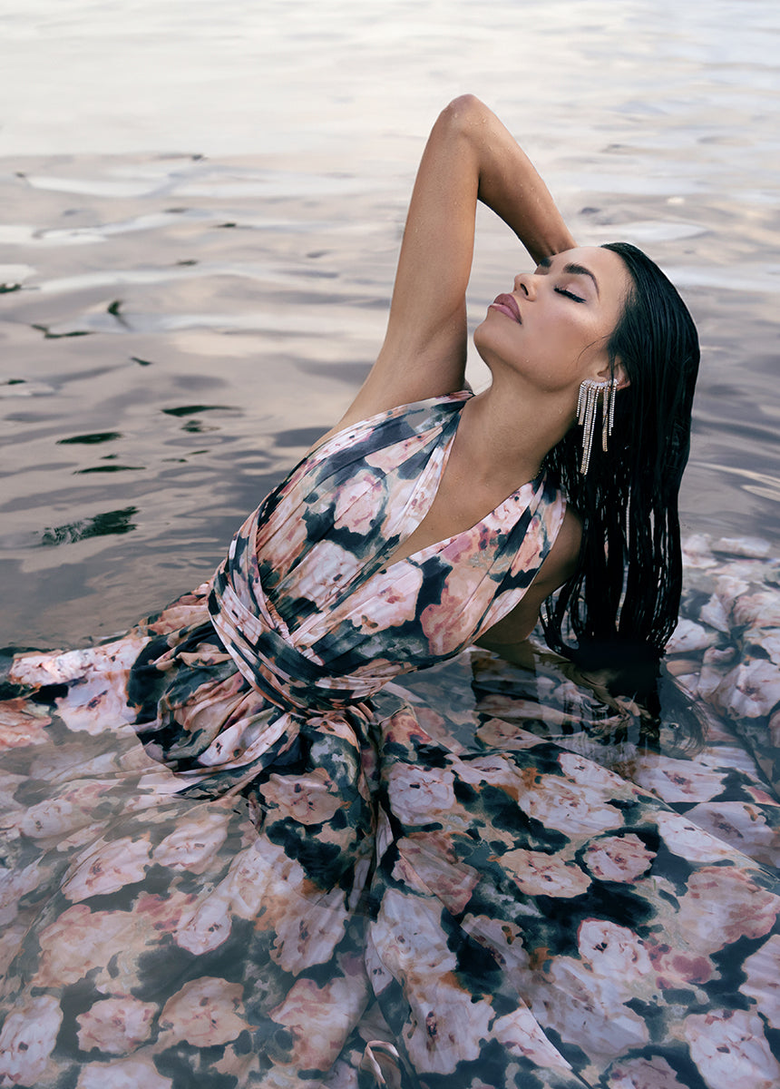 June Impact Dress in Cool Watercolor-My Prom Time