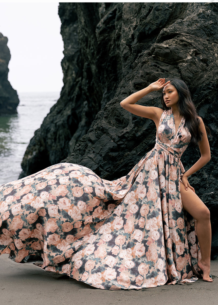 June Impact Dress in Cool Watercolor-My Prom Time