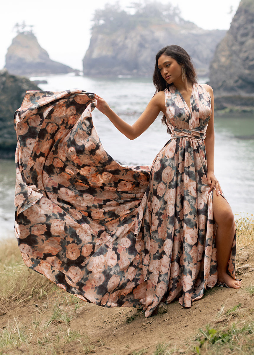 June Impact Dress in Cool Watercolor-My Prom Time