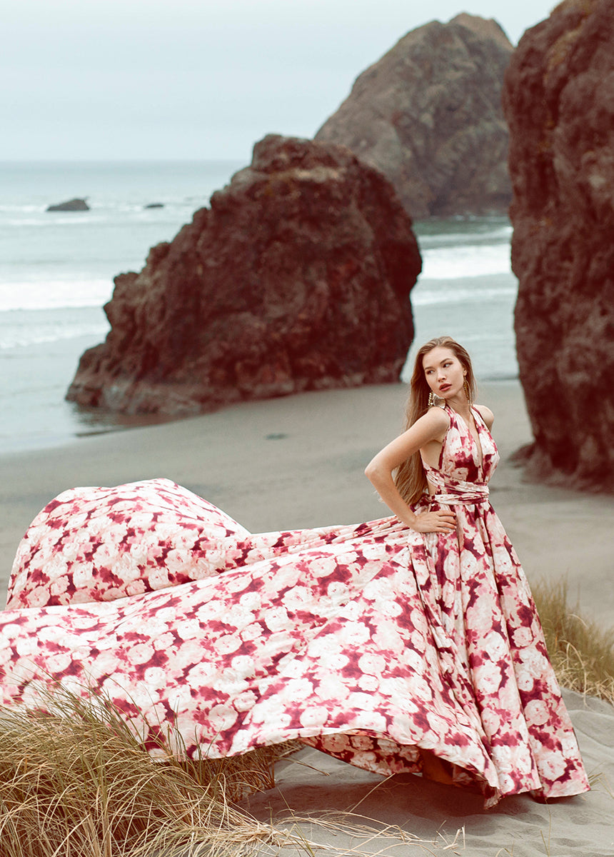 June Impact Dress in Warm Watercolor-My Prom Time