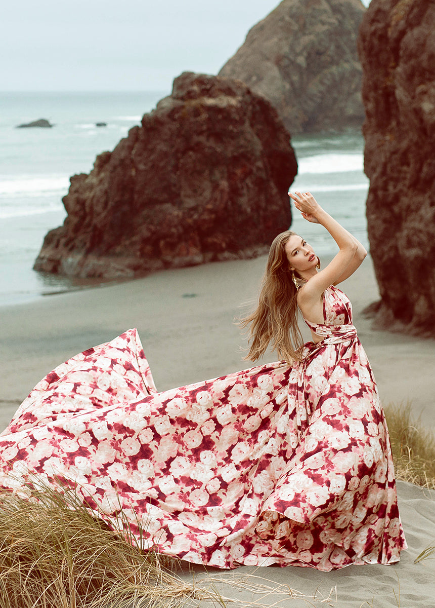 June Impact Dress in Warm Watercolor-My Prom Time