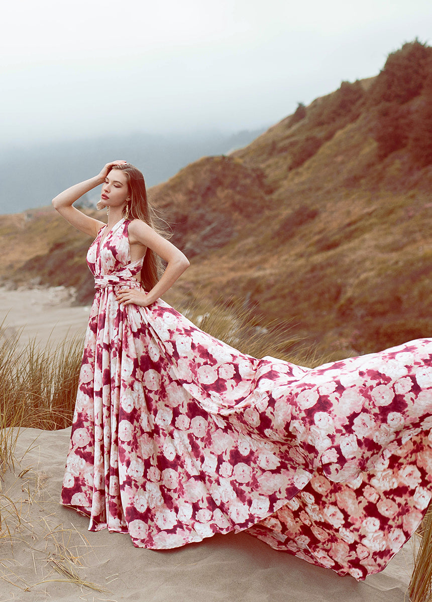 June Impact Dress in Warm Watercolor-My Prom Time