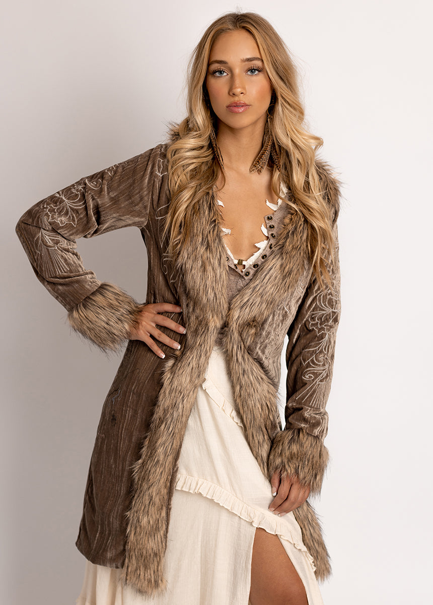 Mackie Jacket in Taupe-My Prom Time