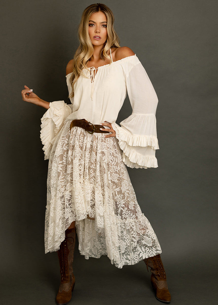 Devina Top in Ecru-My Prom Time