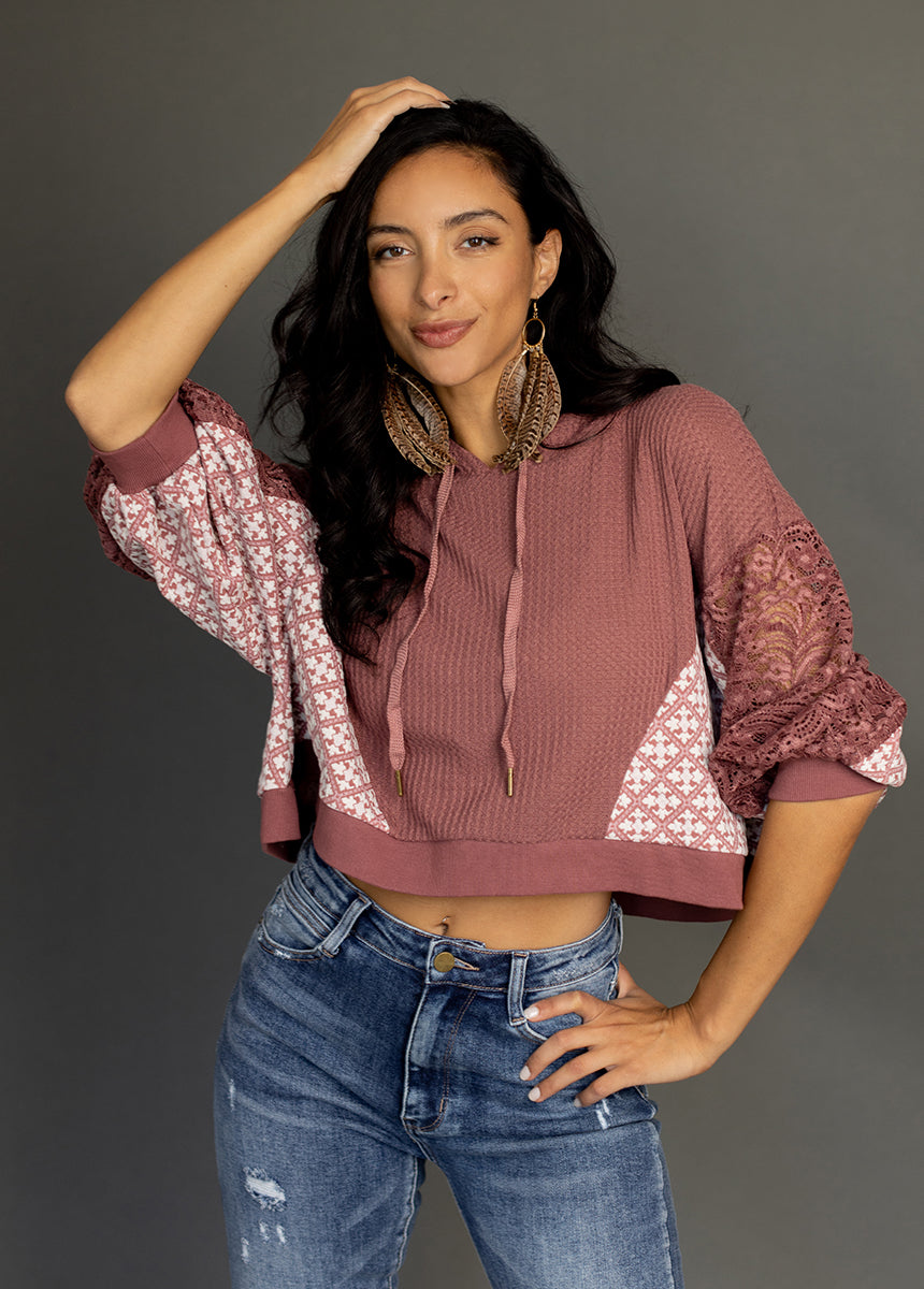 Matyson Hoodie in Rosette-My Prom Time