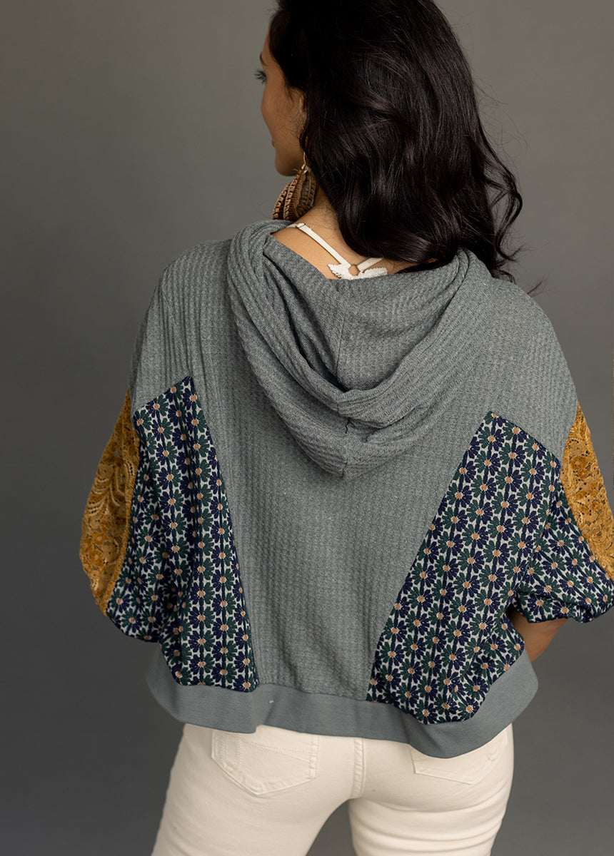 Matyson Hoodie in Dusty Teal-My Prom Time