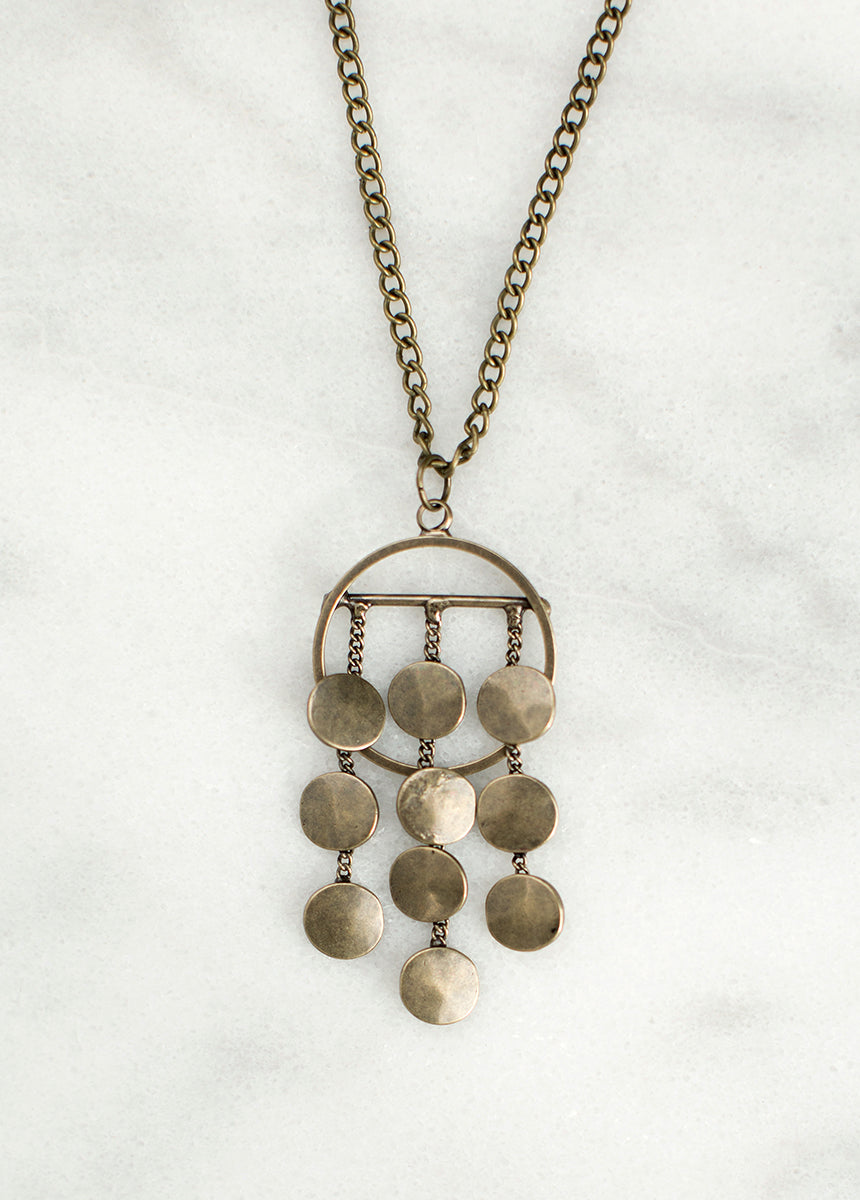 Phoenix Necklace in Antique Brass-My Prom Time