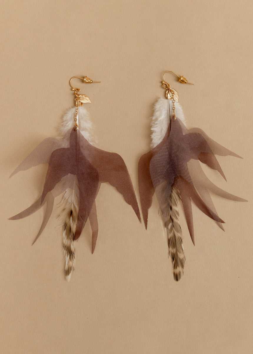 Take Flight Earrings in Sand Gold-My Prom Time