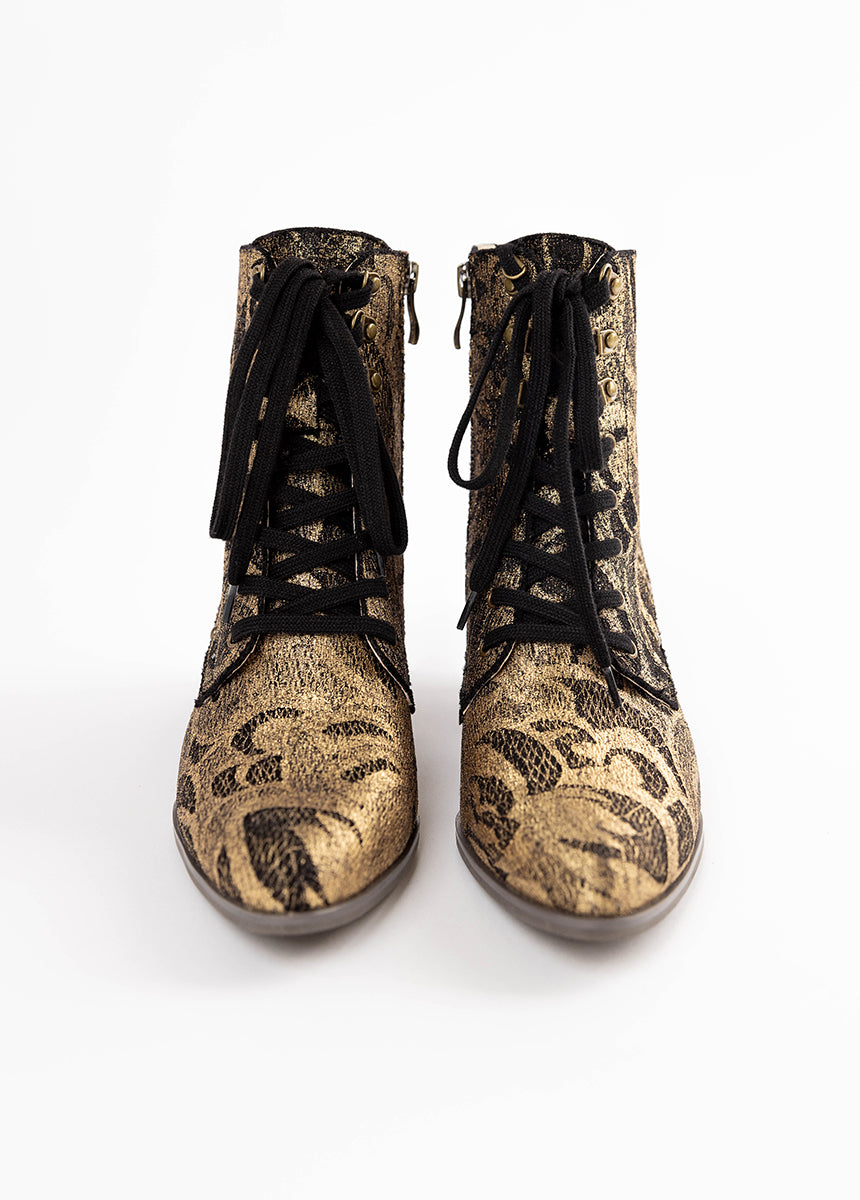 Virginia Boot in Gold Lace-My Prom Time