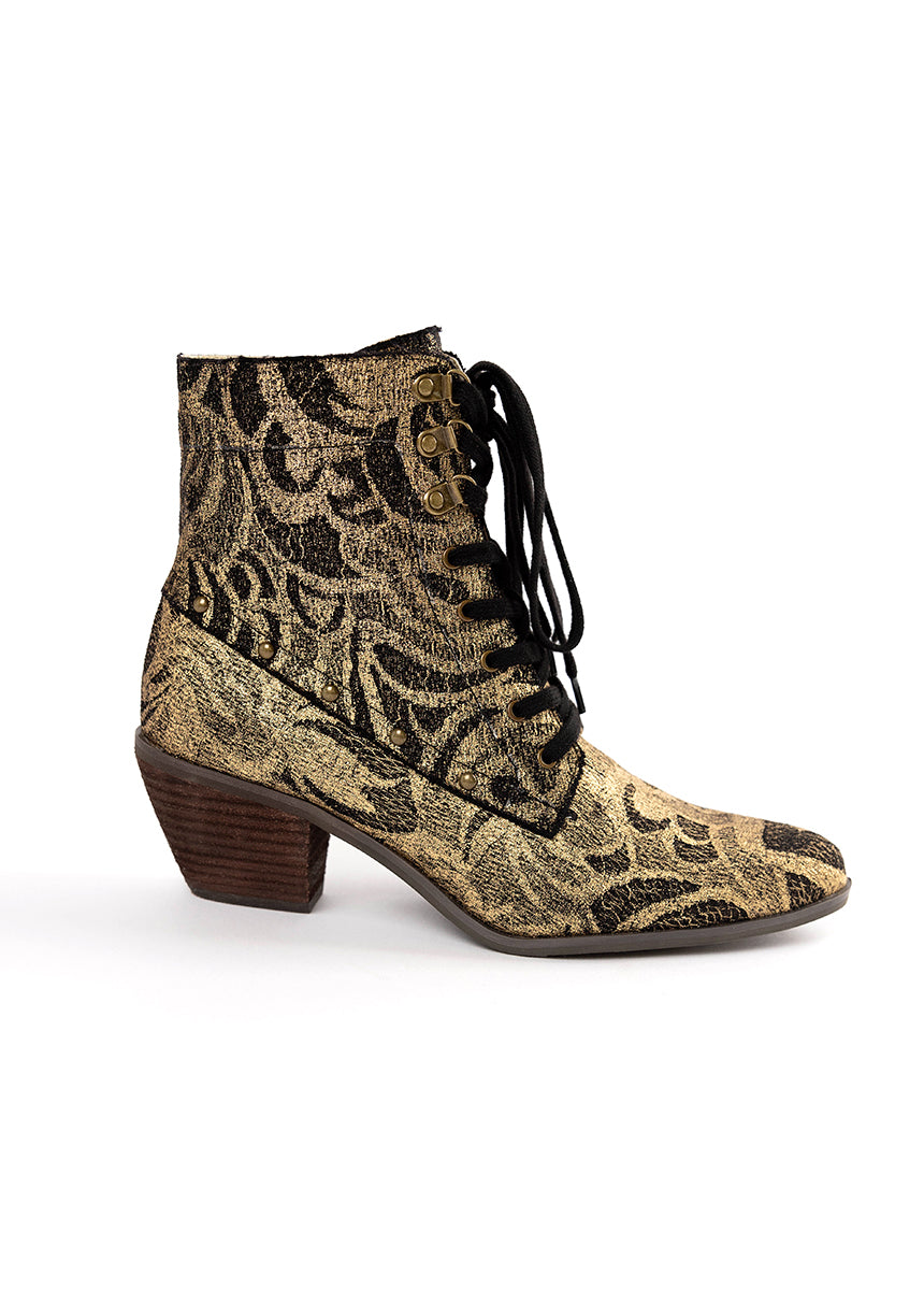Virginia Boot in Gold Lace-My Prom Time