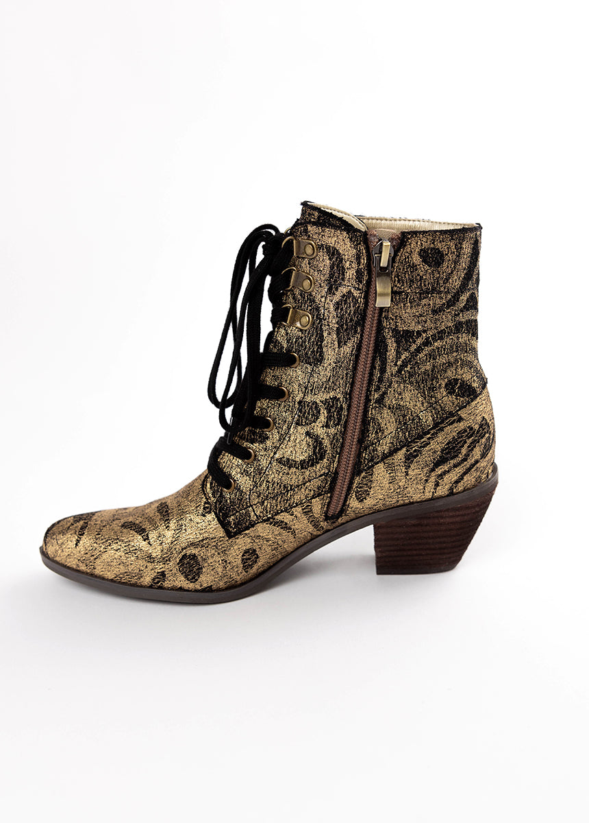 Virginia Boot in Gold Lace-My Prom Time