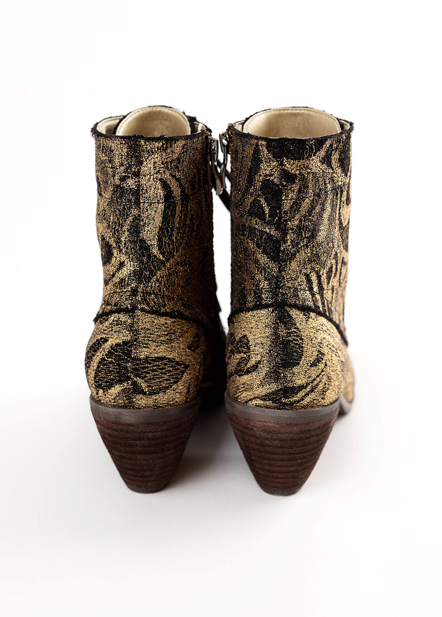 Virginia Boot in Gold Lace-My Prom Time