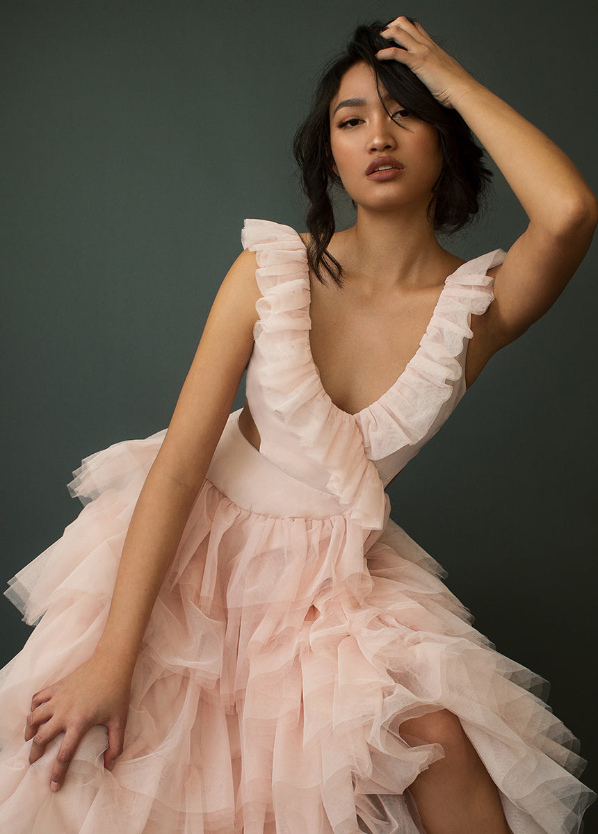 Adrienne Impact Dress in Blush-My Prom Time