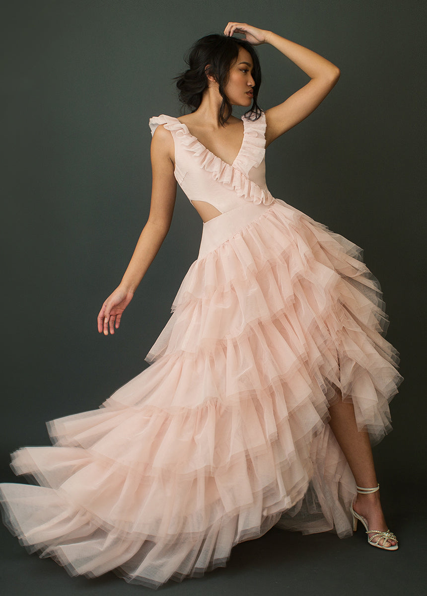 Adrienne Impact Dress in Blush-My Prom Time