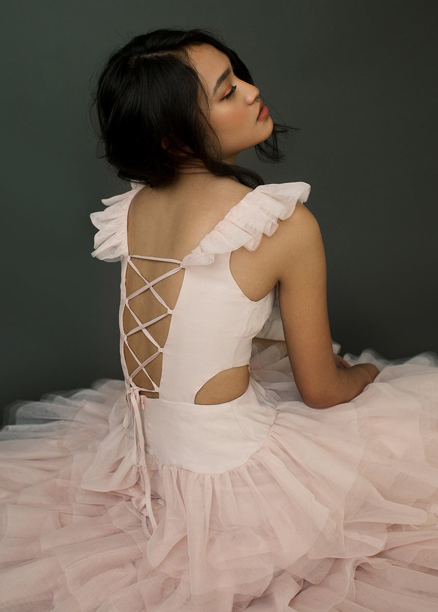 Adrienne Impact Dress in Blush-My Prom Time