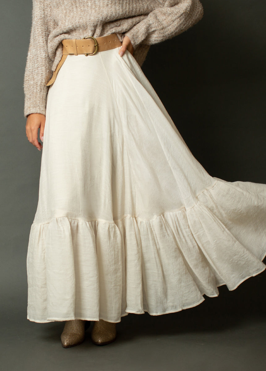 Annah Skirt in Cream-My Prom Time