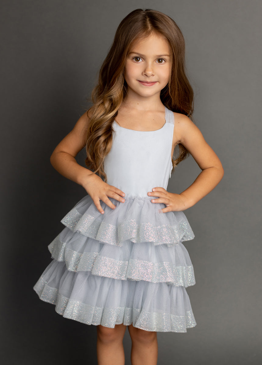 Alda Dress in Blue Smoke-My Prom Time